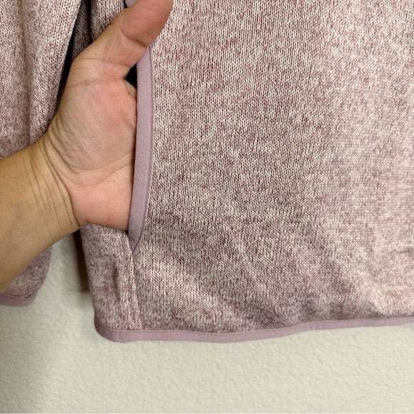 Eddie Bauer Women's Pink Heathered Fleece Snap Front Pullover Sweater, Sz Large - Picture 7 of 13